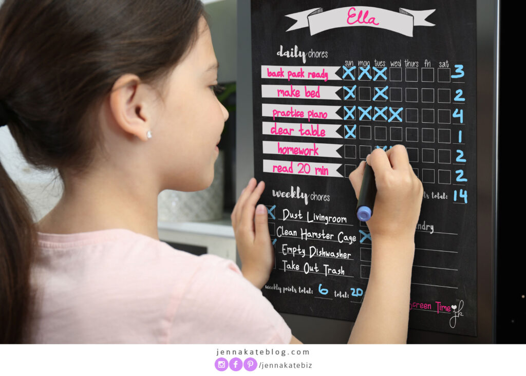 chore charts for kids back to school organization